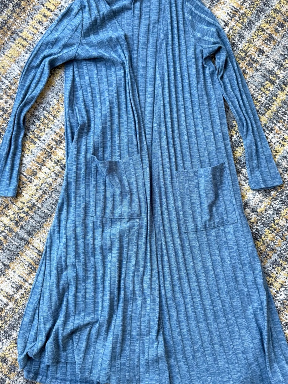 LuLaRoe Soft Heather Blue Ribbed Duster